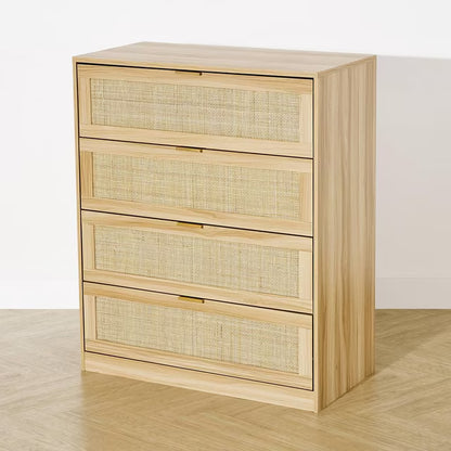 Anko Fraser Rattan 4 Drawer Dresser, Natural
