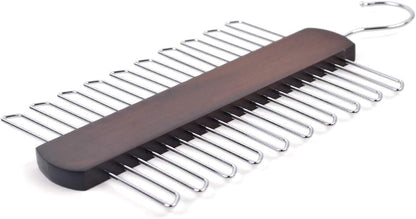 Hazel Walnut Tie and Belt Hanger 20-Hook