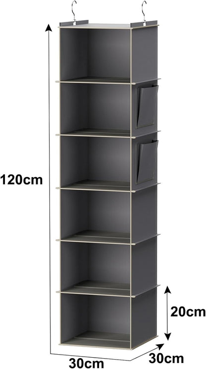 Prim 6-Shelf Hanging Closet Organizer