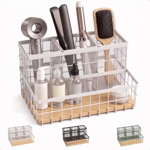 Isadora Bamboo Countertop Hair Tool Organizer