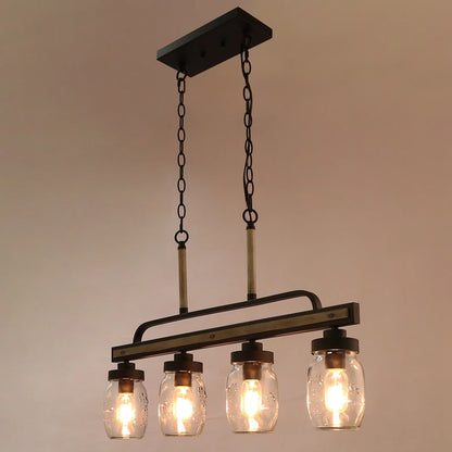 4 Containers Farmhouse Dining Room Chandelier