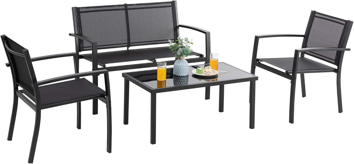 4 Pieces Patio Furniture Sets - Canva Home