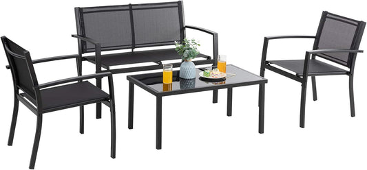 4 Pieces Patio Furniture Sets - Canva Home
