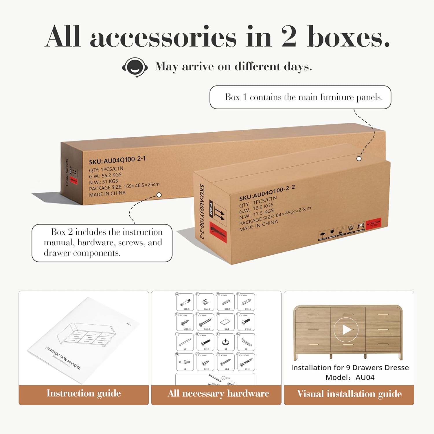 Modern 9-Drawer Dresser - Canva Home