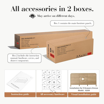 Modern 9-Drawer Dresser - Canva Home