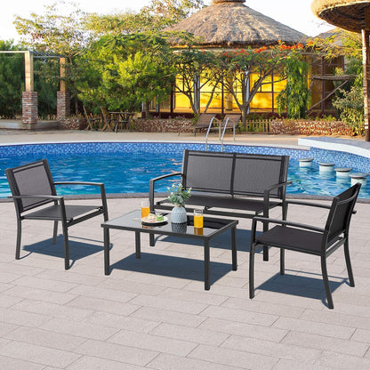 4 Pieces Patio Furniture Sets - Canva Home