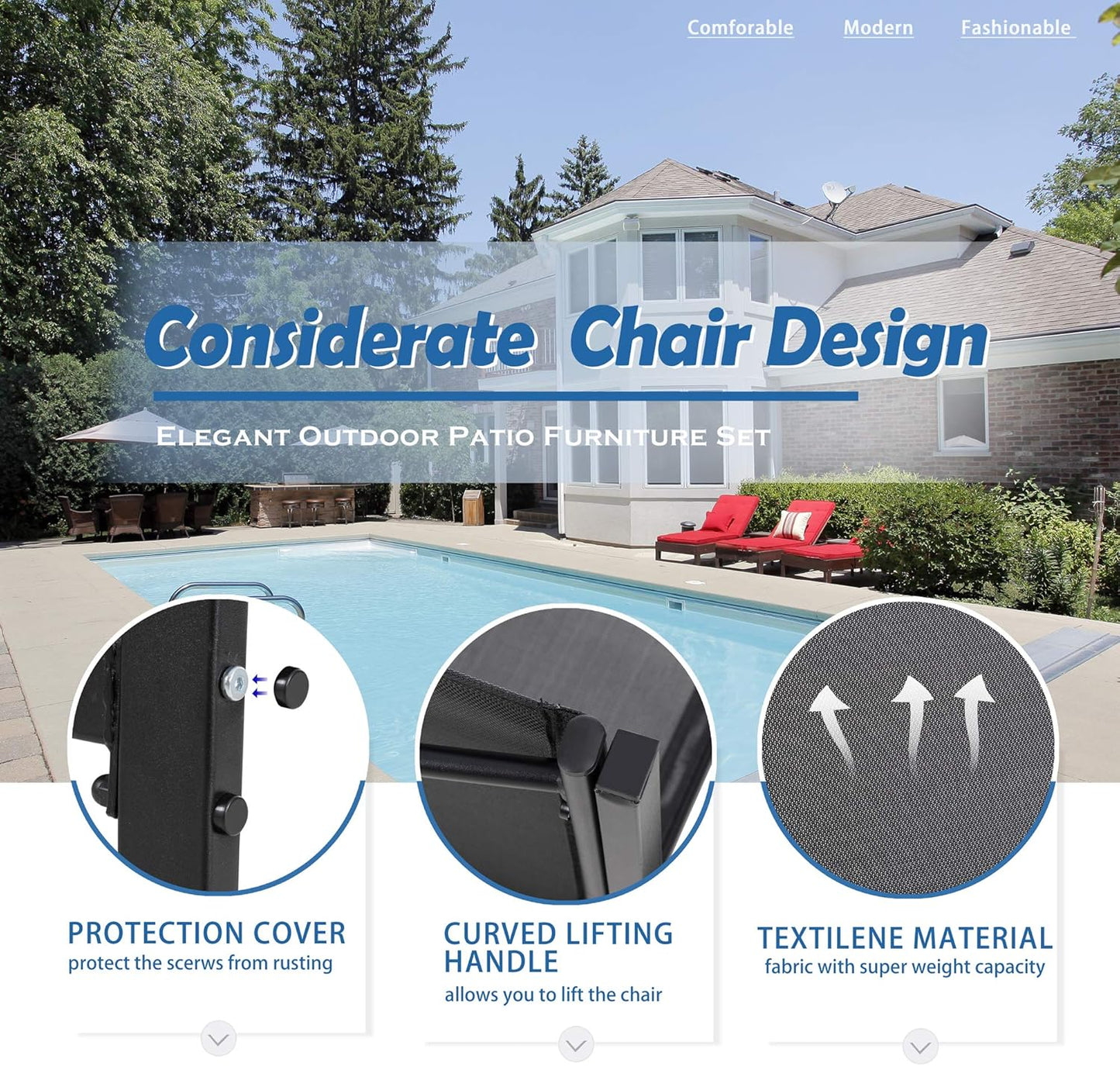 4 Pieces Patio Furniture Sets - Canva Home