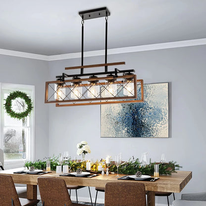 Glass Shades Farmhouse Dining Room Chandelier