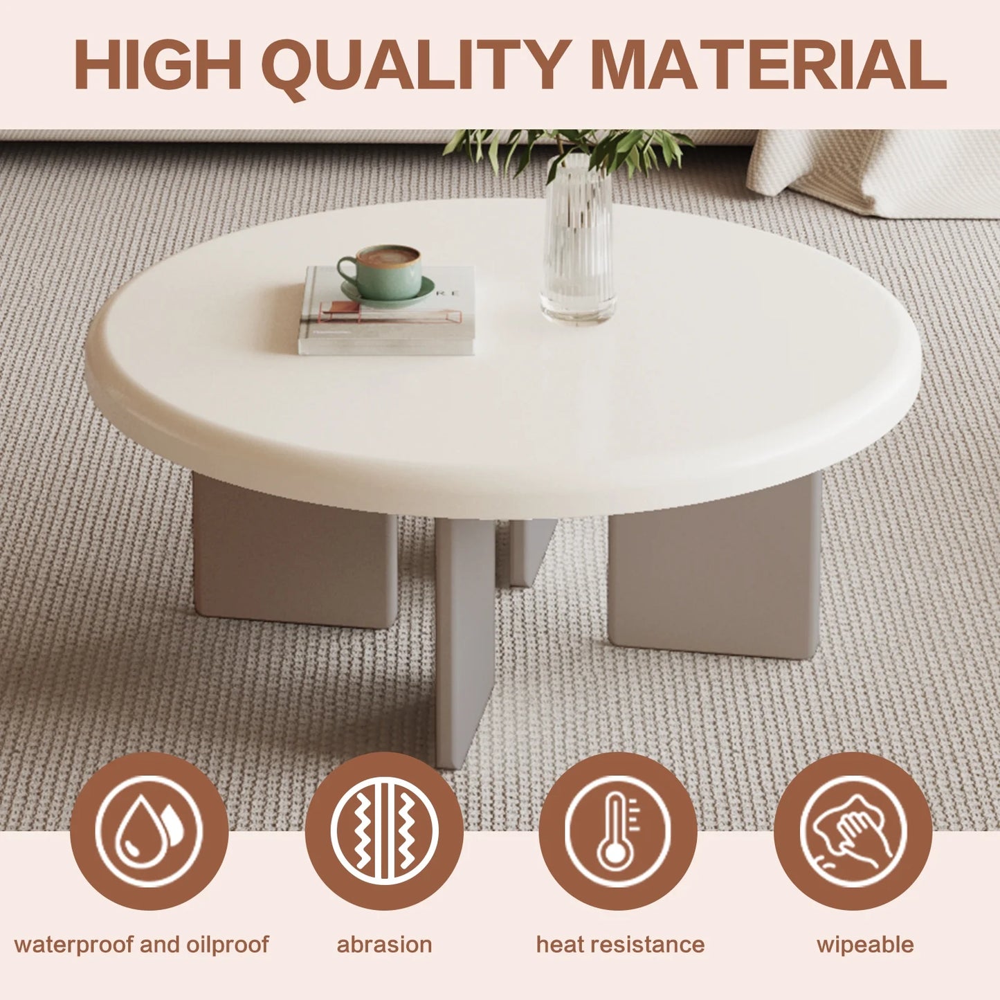 Lila Modern Round Coffee Table