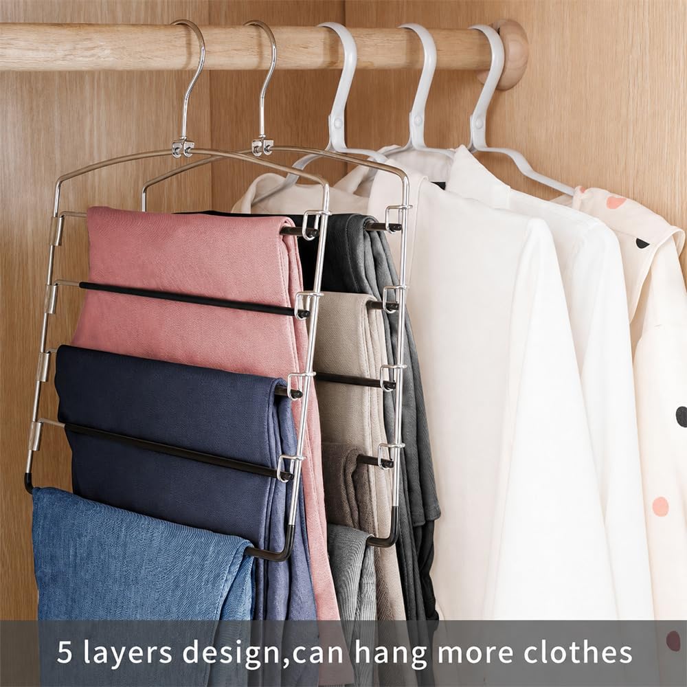 Iris Space-Saving Pants Hangers 3-Pack