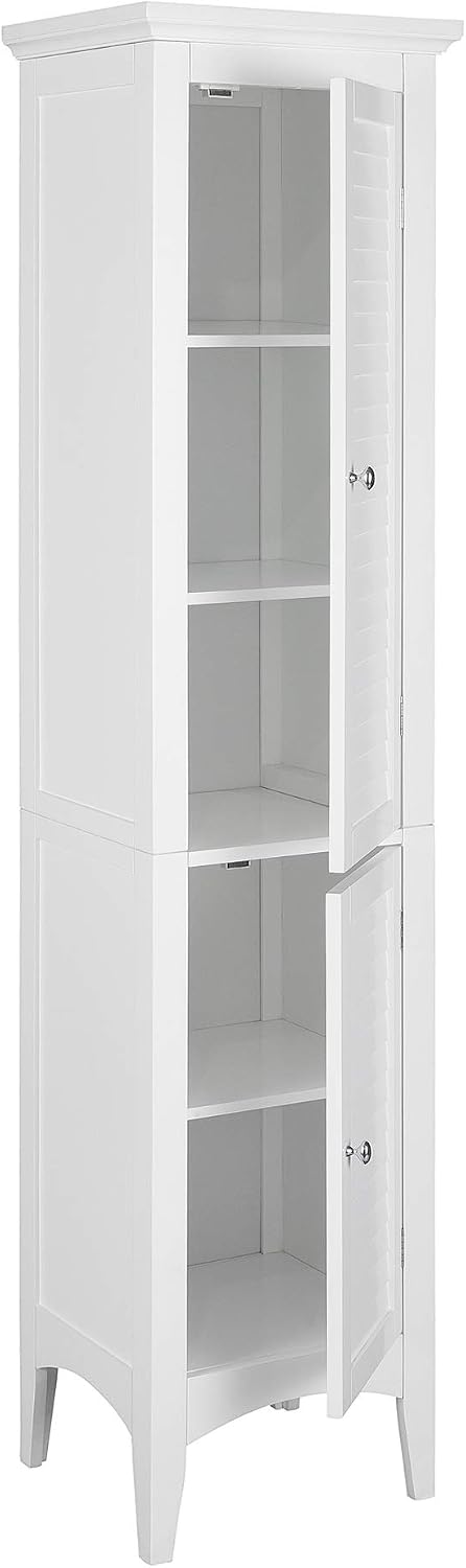 Glenna Freestanding Linen Cabinet with 2 Doors