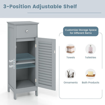 Talulah Slim Bathroom Floor Cabinet with Drawer