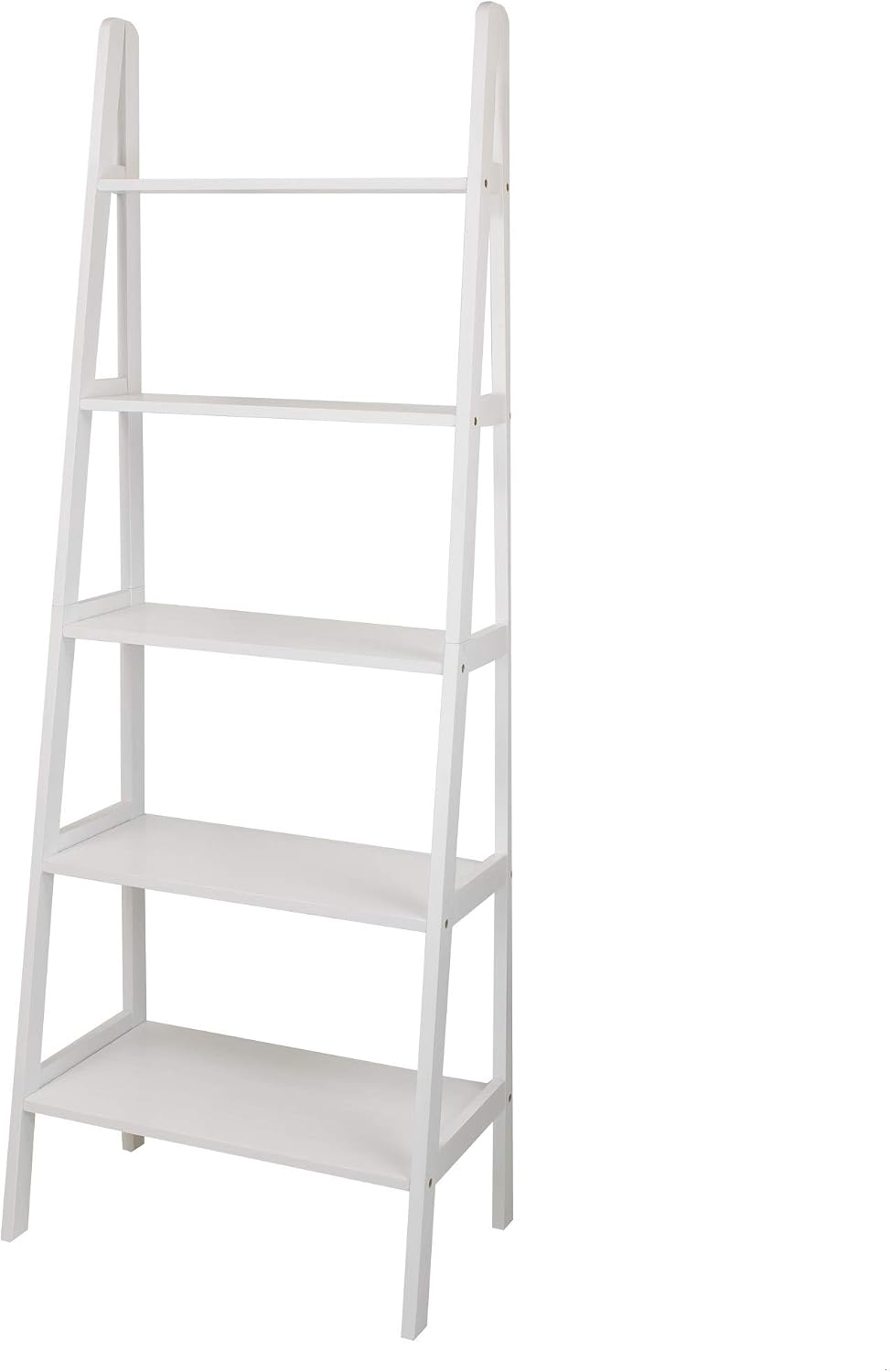 Cassidy Solid Wood 5 Shelf Ladder Bookcase