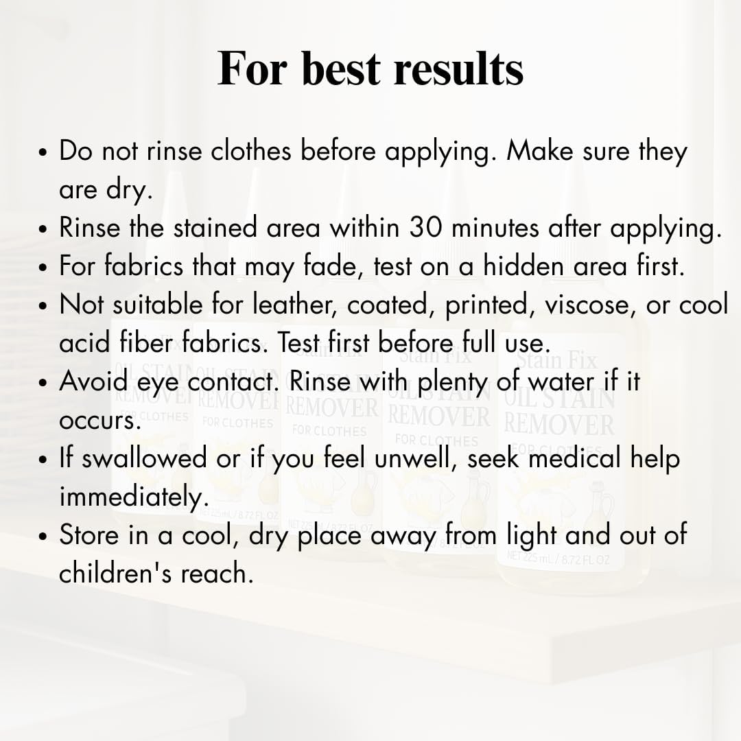 Instant Oil & Grease Stain Remover For Clothes (8.72oz)
