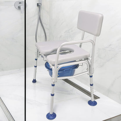 500lbs Shower Transfer Bench With Commode