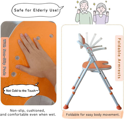 Elderly Foldable Shower Chair With Arms