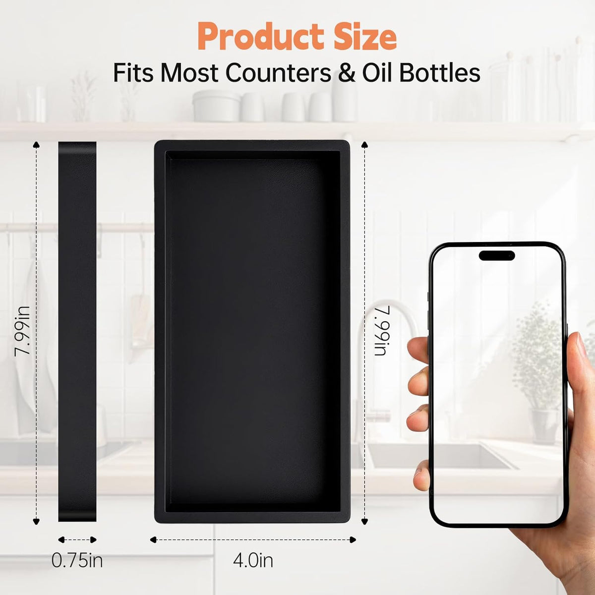 Nia Soft Silicone Oil Bottle Kitchen Tray