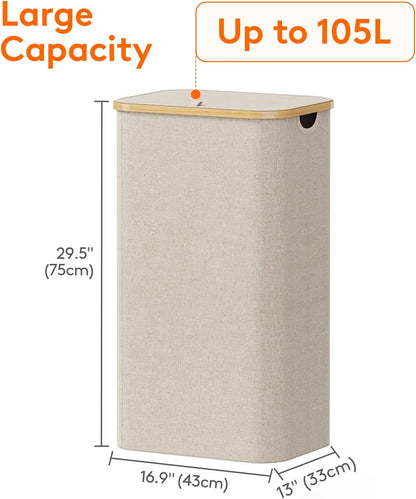 Opal 105L Laundry Hamper with Lid