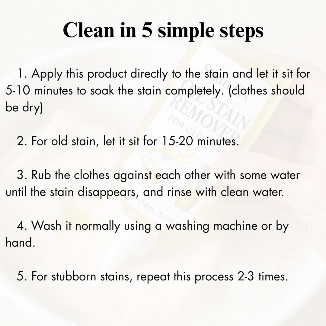 Instant Oil & Grease Stain Remover For Clothes (8.72oz)