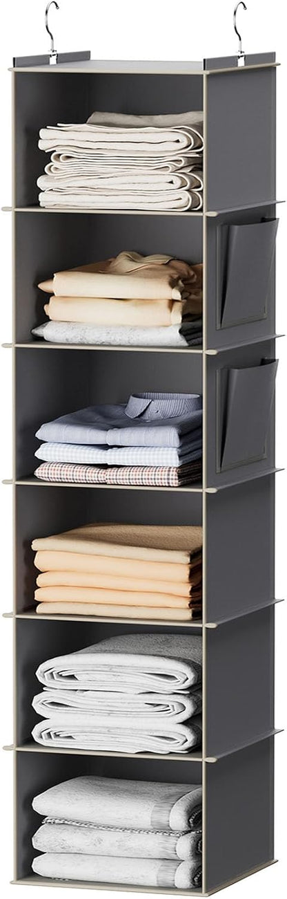 Prim 6-Shelf Hanging Closet Organizer