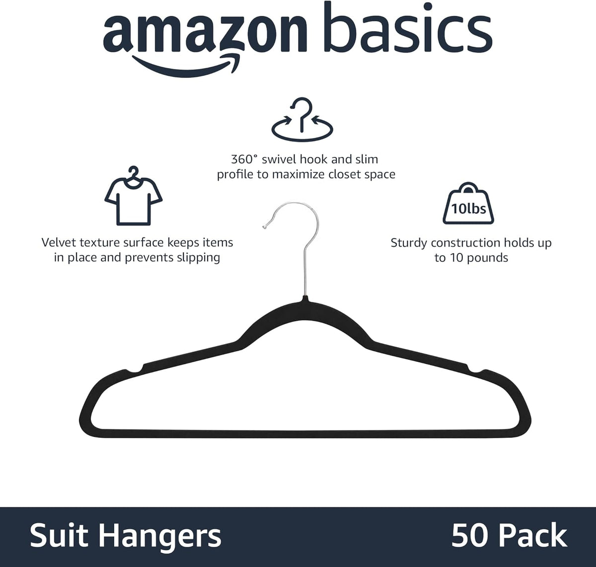 Blaire Slim Velvet Hangers 50-Pack