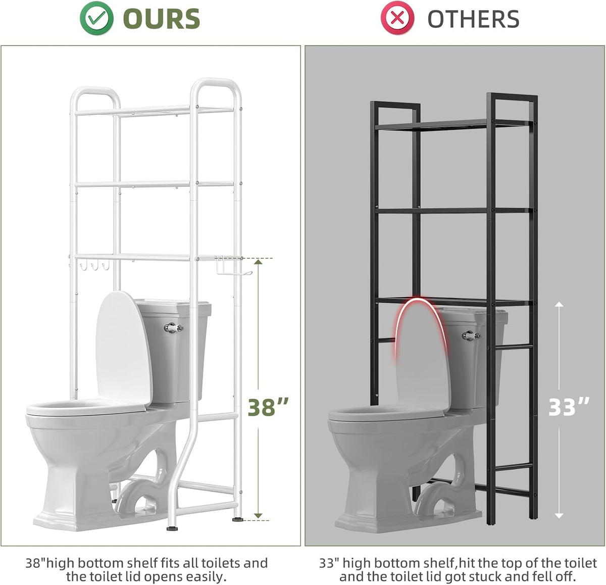 Mavis 3-Tier Over-Toilet Storage Rack