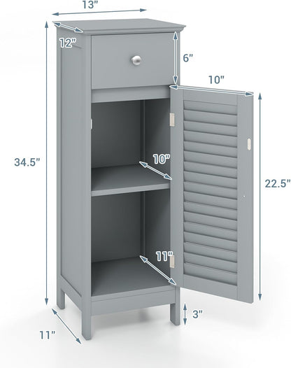 Talulah Slim Bathroom Floor Cabinet with Drawer