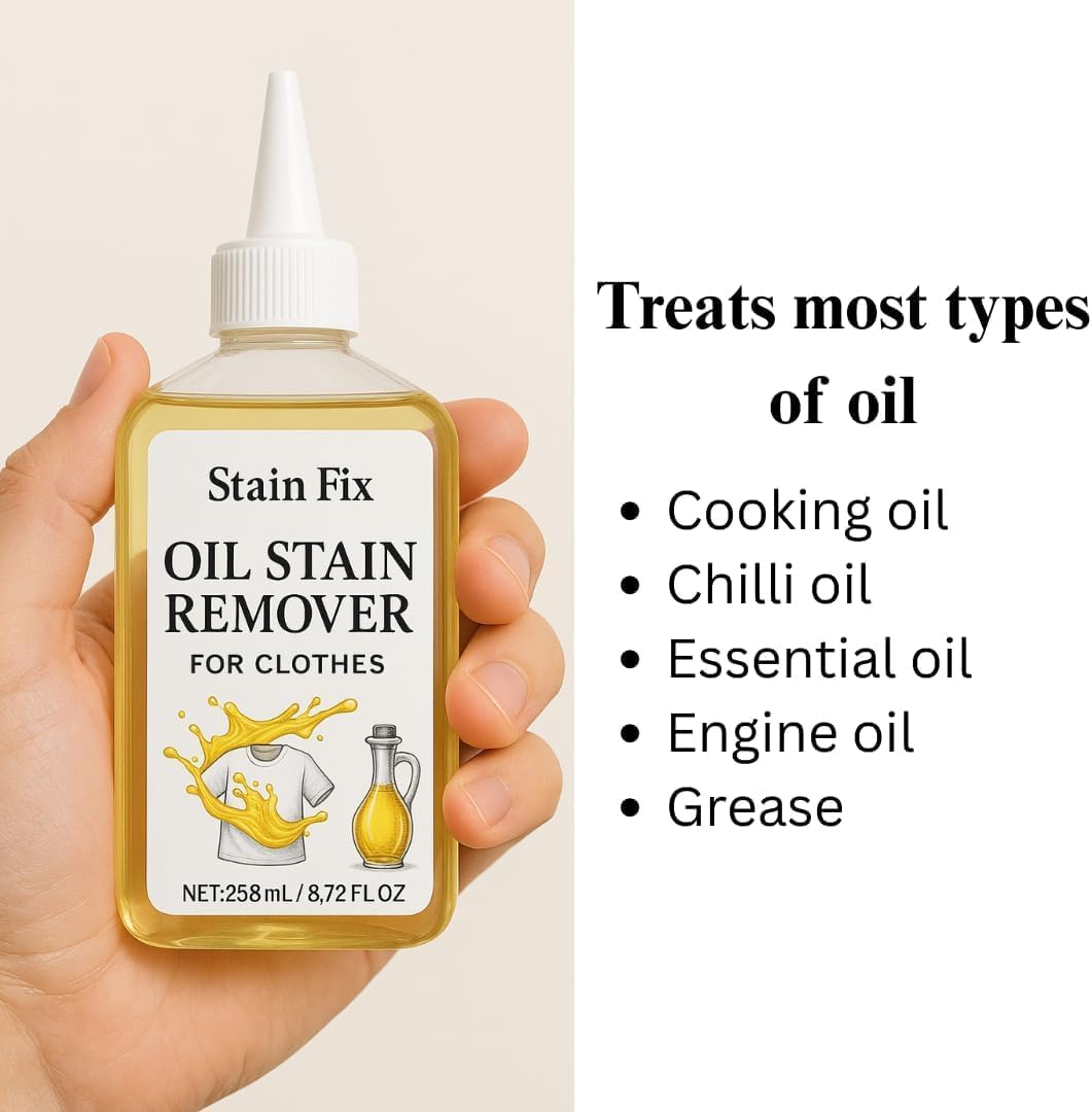 Instant Oil & Grease Stain Remover For Clothes (8.72oz)