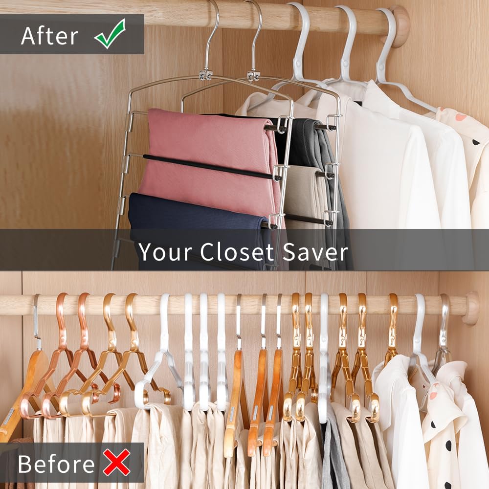 Iris Space-Saving Pants Hangers 3-Pack