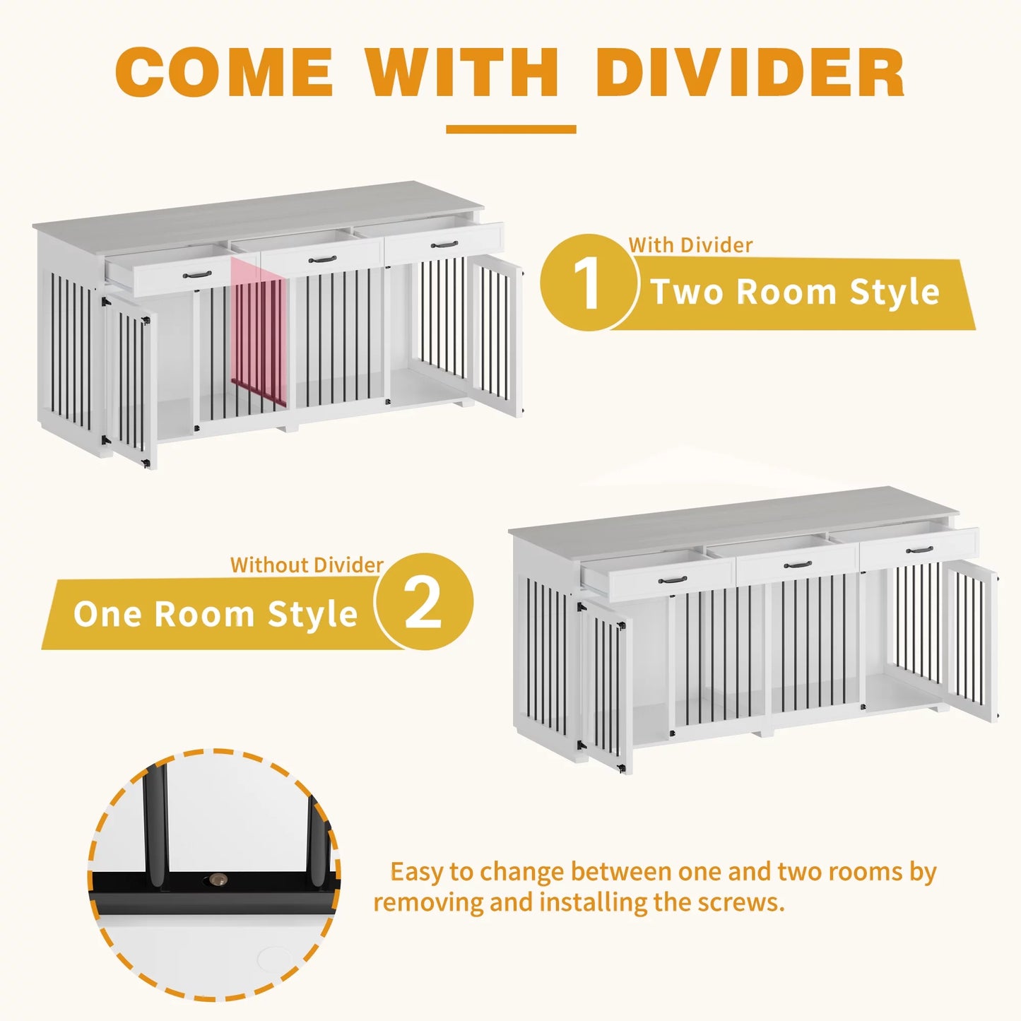 Mayer Double Dog Crate Furniture For 2 Dogs