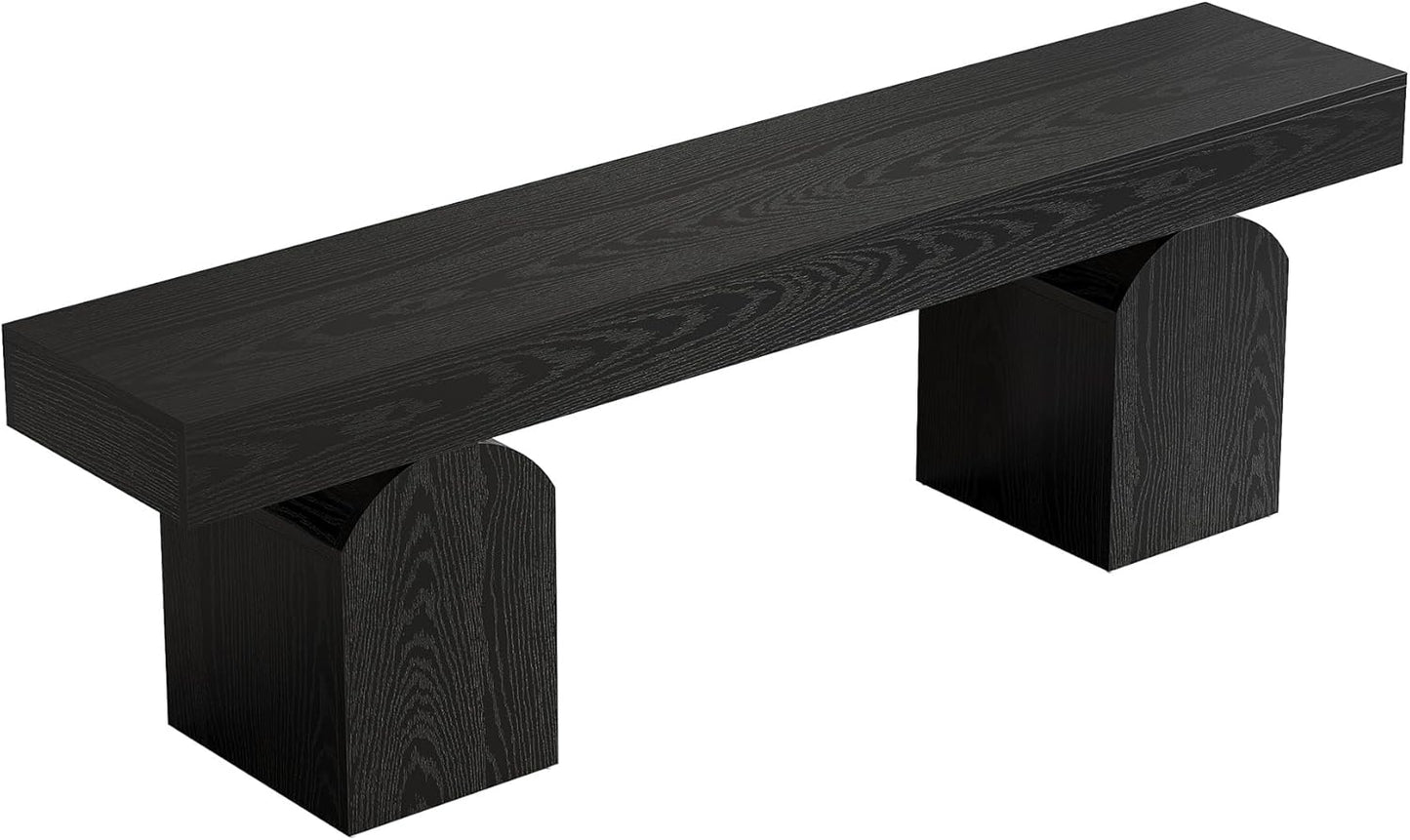 59" Modern Black Dining Bench for 2 to 3 - Canva Home