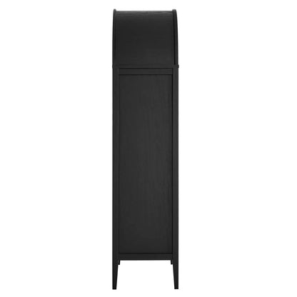 Coral Black Arched Storage Display Cabinet