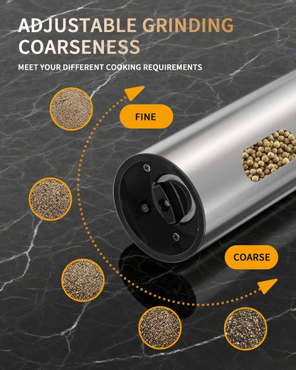 Rechargeable Electric Salt and Pepper Grinder Set - Canva Home