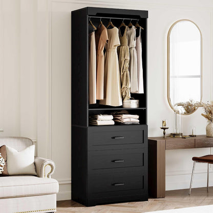 Isla Freestanding Closet System with 3 Drawers