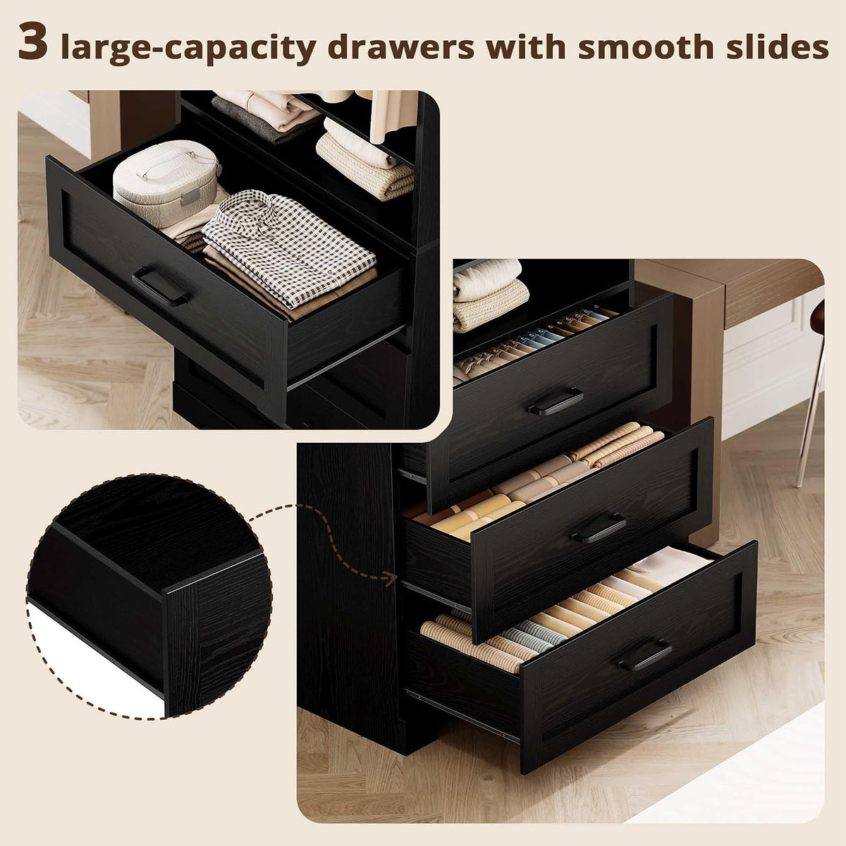 Isla Freestanding Closet System with 3 Drawers