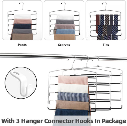 Iris Space-Saving Pants Hangers 3-Pack