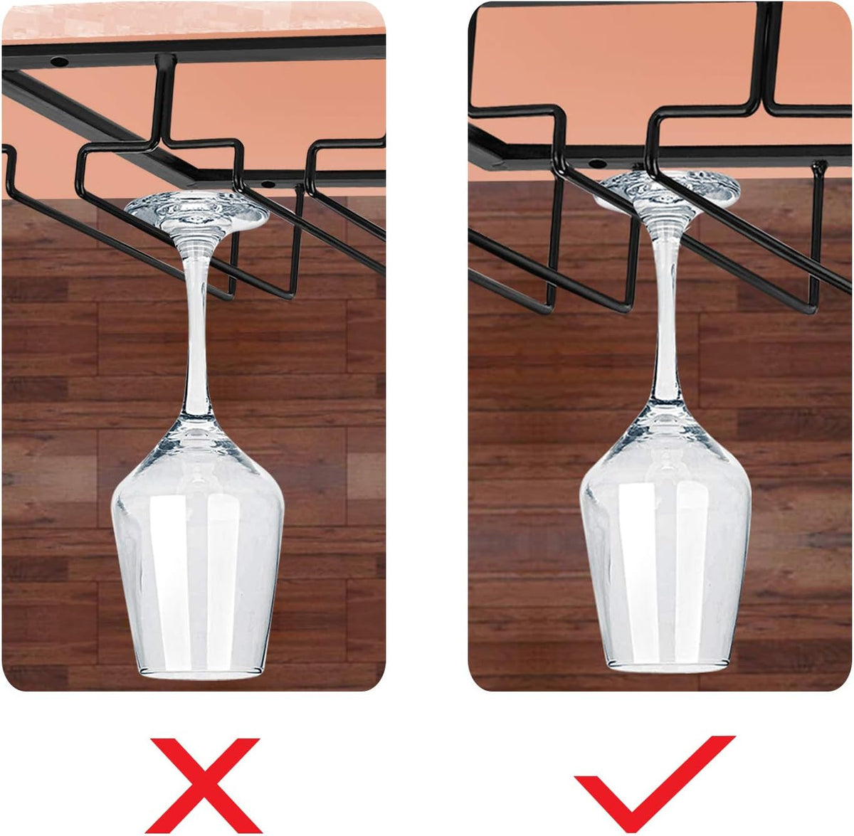 Olive Under-Cabinet Wine Stemware Rack