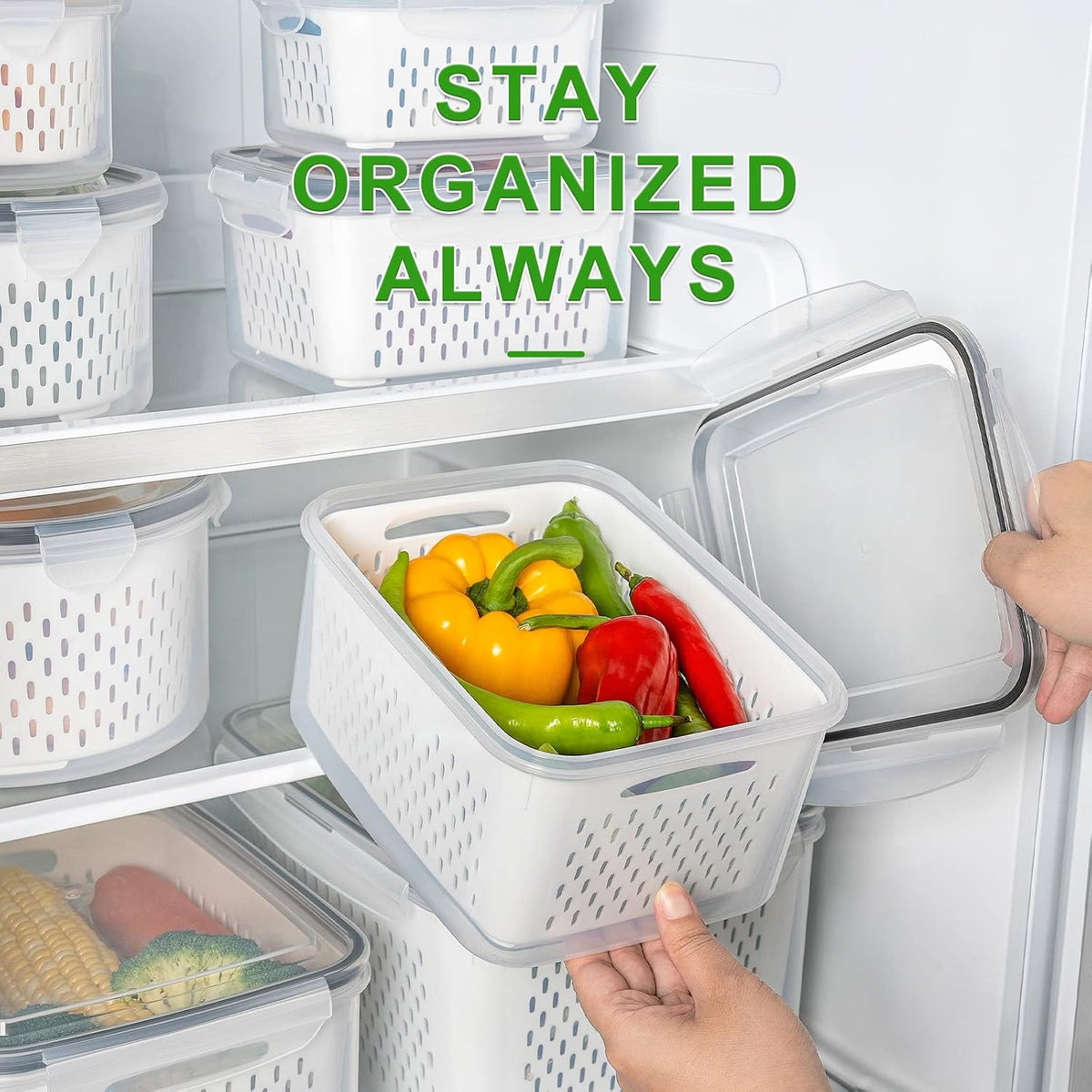 Clio Fruit Storage Containers for Fridge (5-Pack)