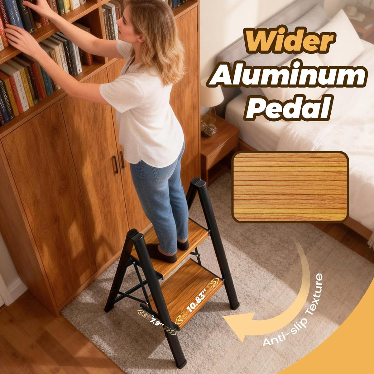 Gemma 2-Step Folding Aluminum Step Stool