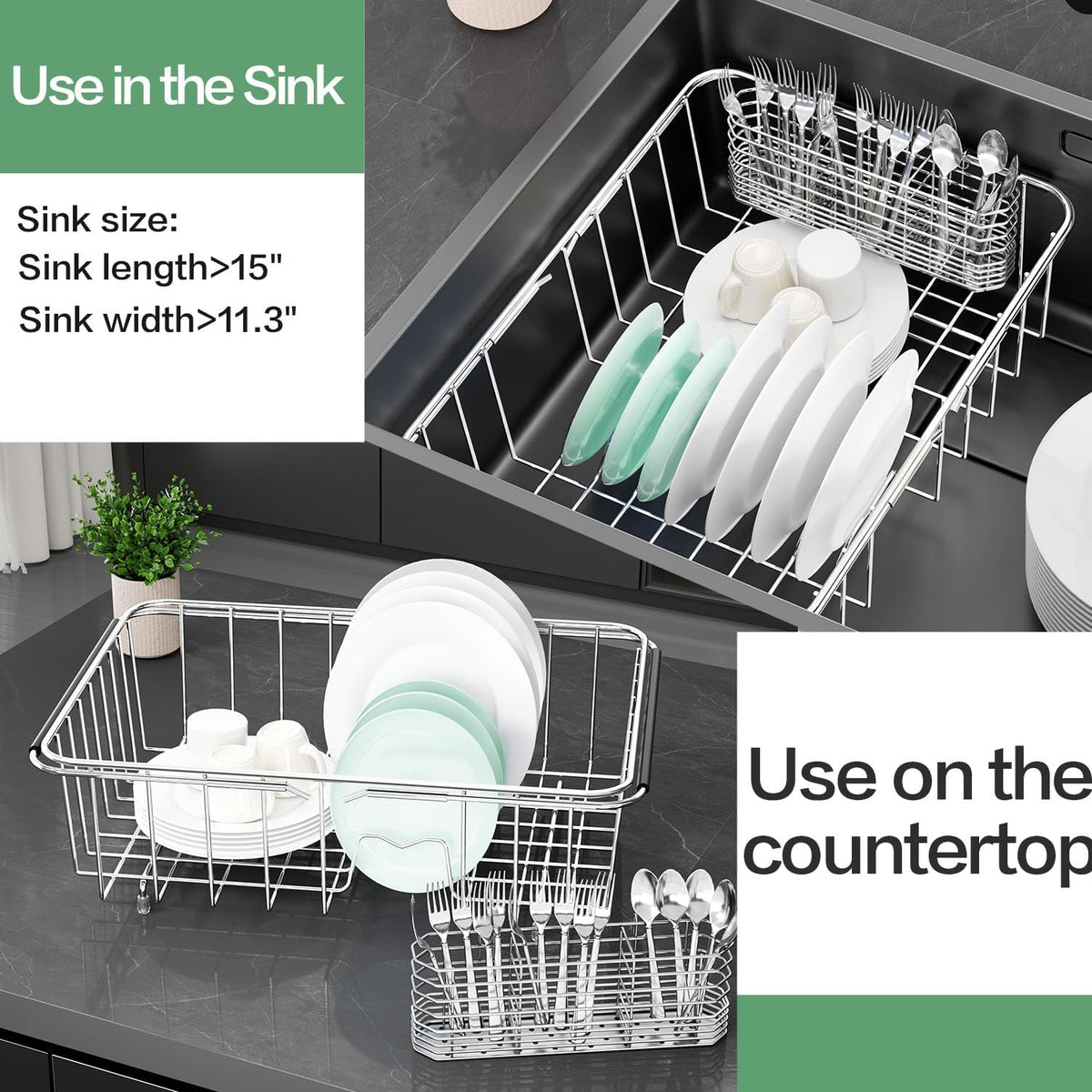 Heidi In-Sink Expandable Dish Drying Rack