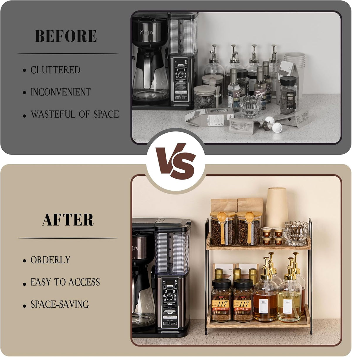 Beatrix 2-Tier Coffee Station Organizer