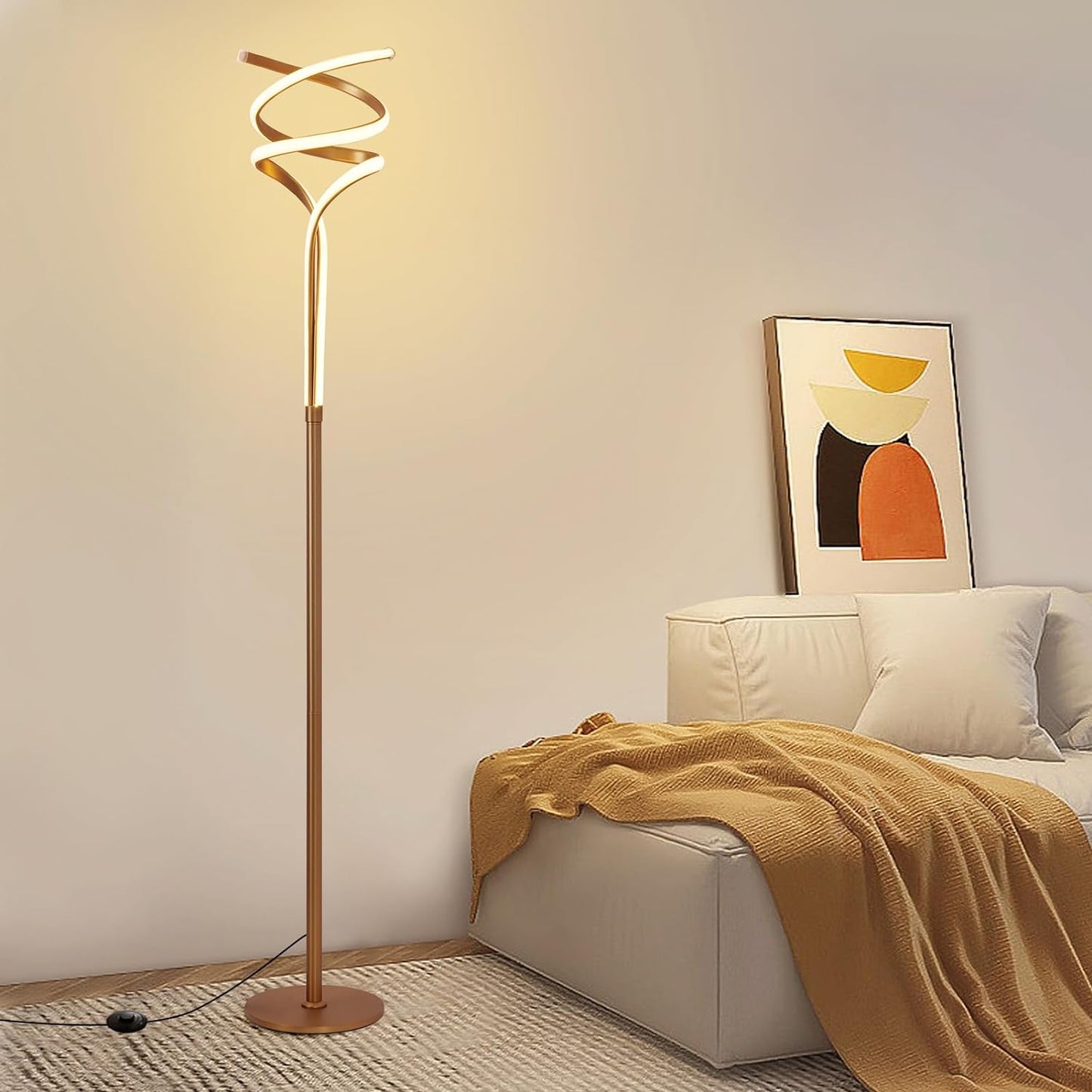 Modern Spiral Living Room Floor Lamp