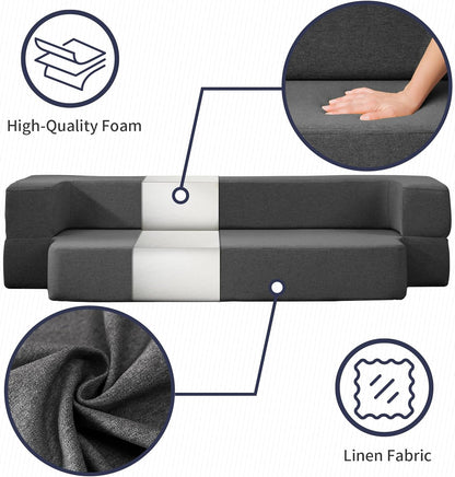 Modern Straight Queen Convertible Futon Sofa Bed