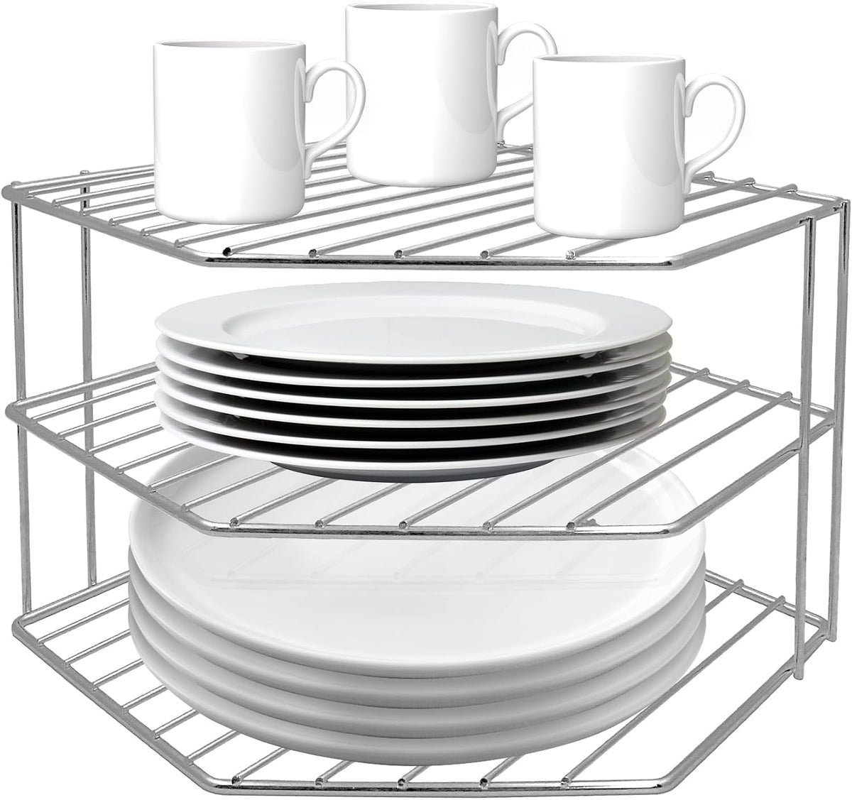 Nadia 3-Tier Corner Cabinet Shelf