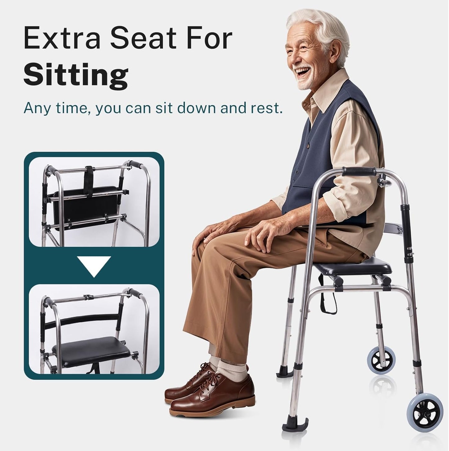 Senior Lightweight Mobility Walker With Seat