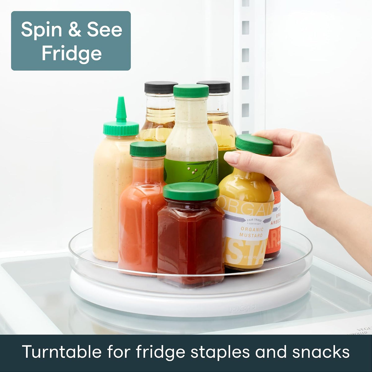 Fable YouCopia FridgeView 11 Fridge Turntable Organizer - lifestyle