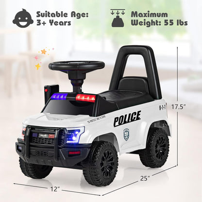6V Kids Ride-On Police Car - Canva Home