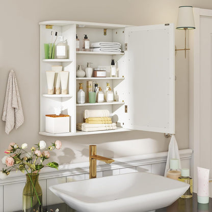 Mina Mirrored Medicine Cabinet with Side Shelves