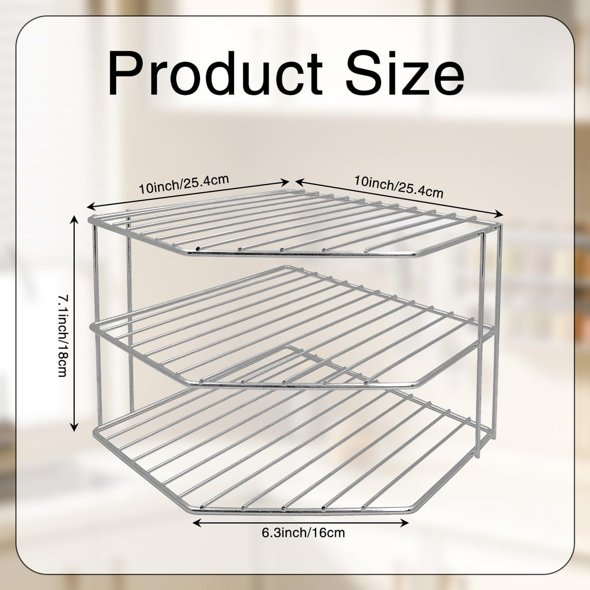 Nadia 3-Tier Corner Cabinet Shelf