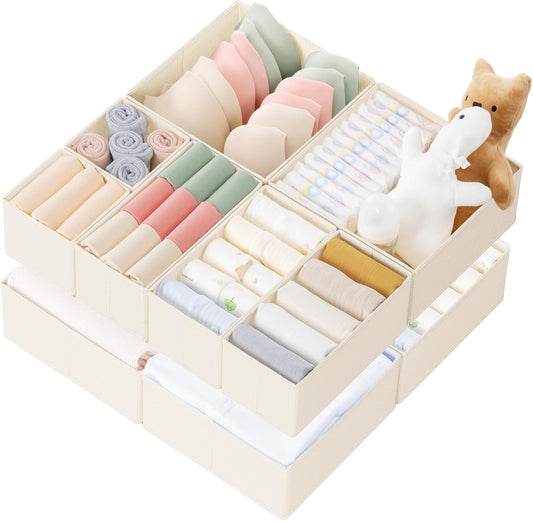 Clara 10-Pack Foldable Drawer Organizers